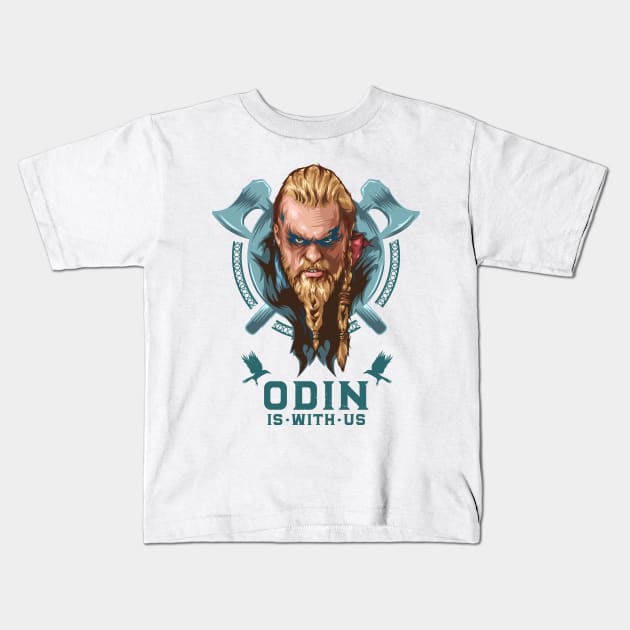 Odin Is With Us Kids T-Shirt by theusher